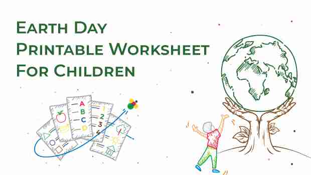 Earth Day Theme Worksheet For Children