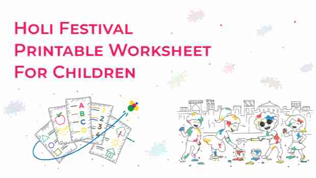 Holi Festival Theme Worksheet For Children