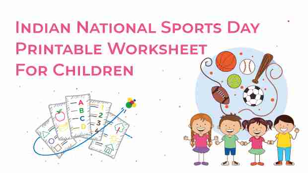 Indian National Sports Day Theme Worksheet For Children