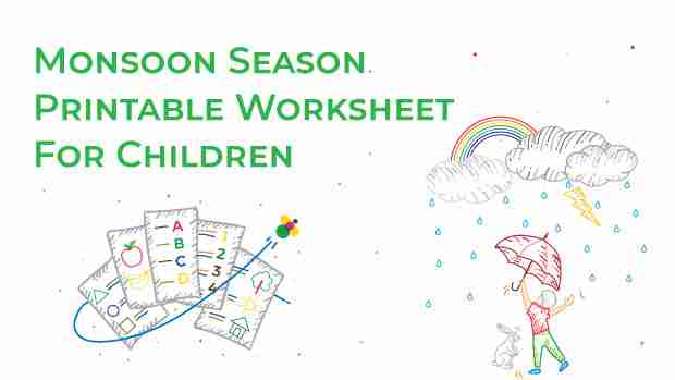 Monsoon Season Theme Worksheet For Children