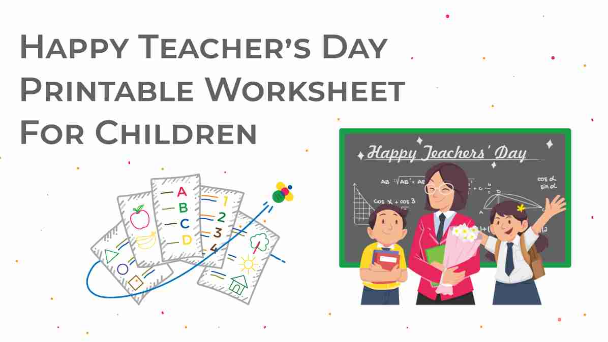 Teachers Day Theme Worksheet For Children