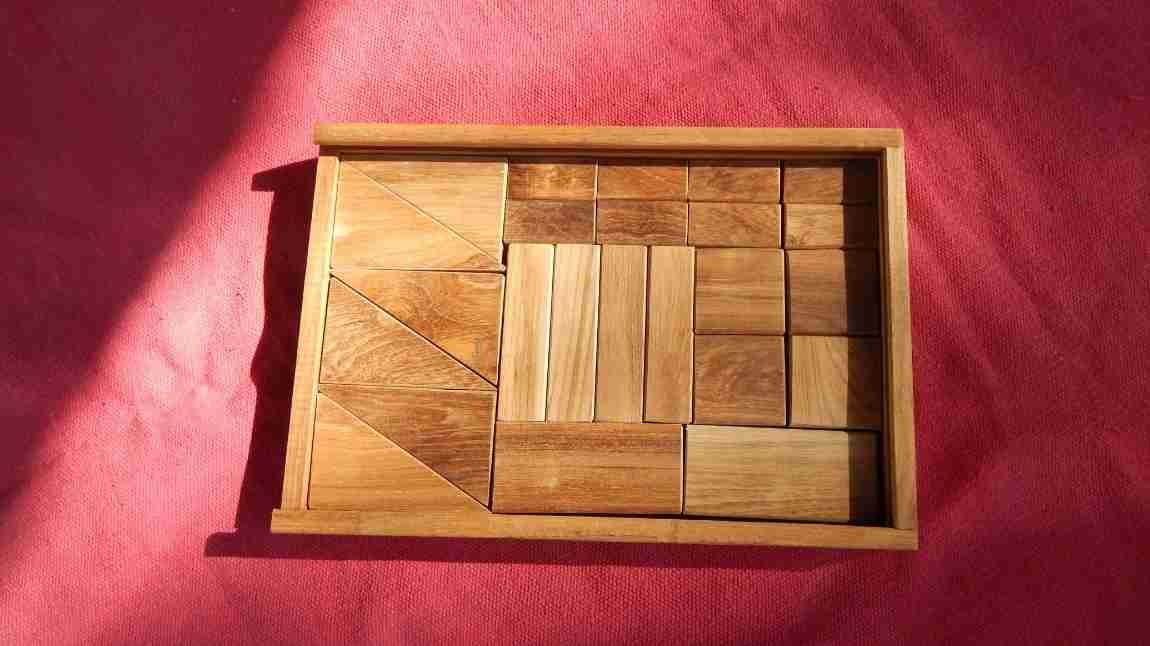 Wooden Geo Teak Box for children